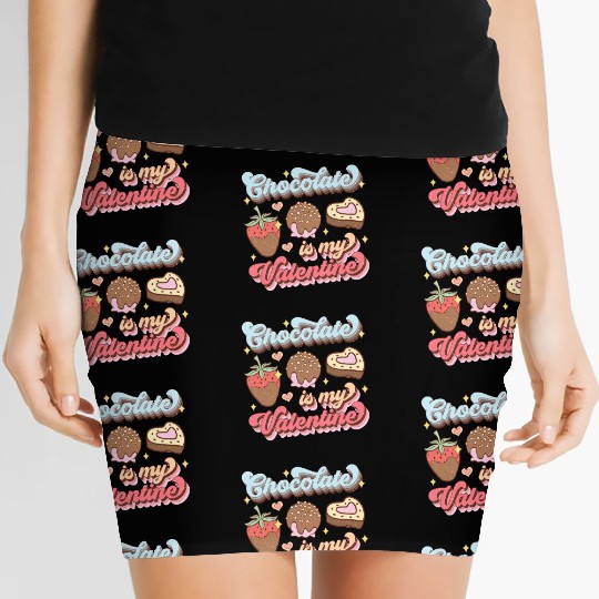 chocolate is My Valentine Women's Mini Skirts