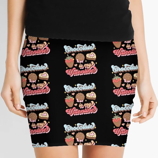 chocolate is My Valentine Women's Mini Skirts