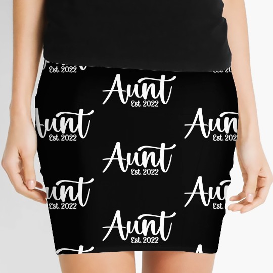 2022 Pregnancy Reveal Quote New Aunt 2022 Women's Mini Skirts