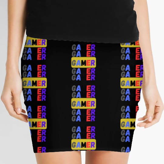 Distressed Retro Gamer Women's Mini Skirts