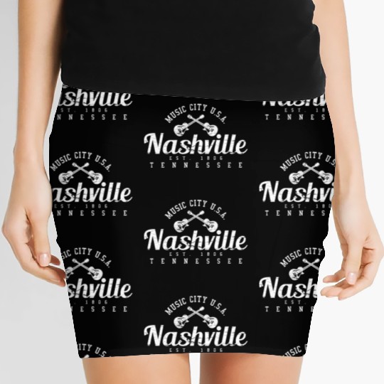 Nashville Tennessee Usa Music City Country Music V Women's Mini Skirts