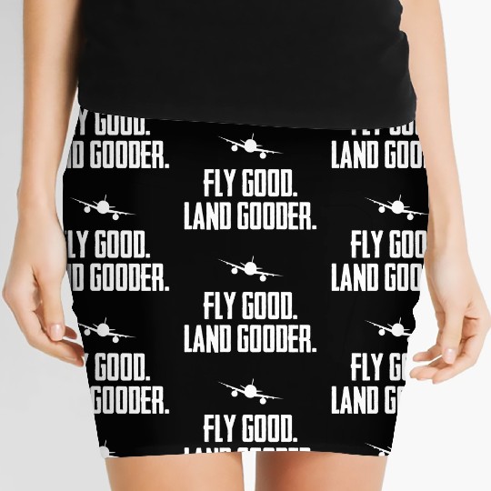 Fly Land Er Airline Pilot Private Pilot Student Women's Mini Skirts