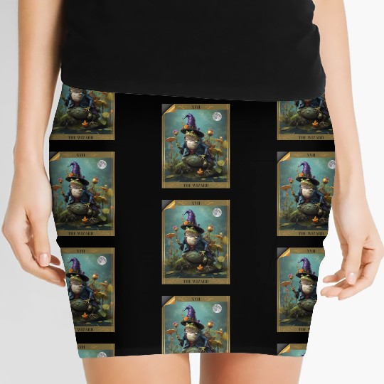 he Wizard Comfort Colors Oversized Women's Mini Skirts, Frog Ta