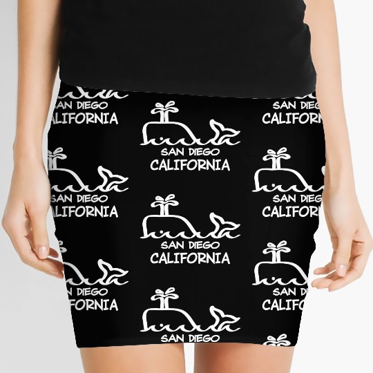 San Diego California Whale Souvenirs Gifts Women's Mini Skirts