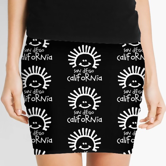 San Diego California Sun Souvenirs Gifts Vacation Women's Mini Skirts