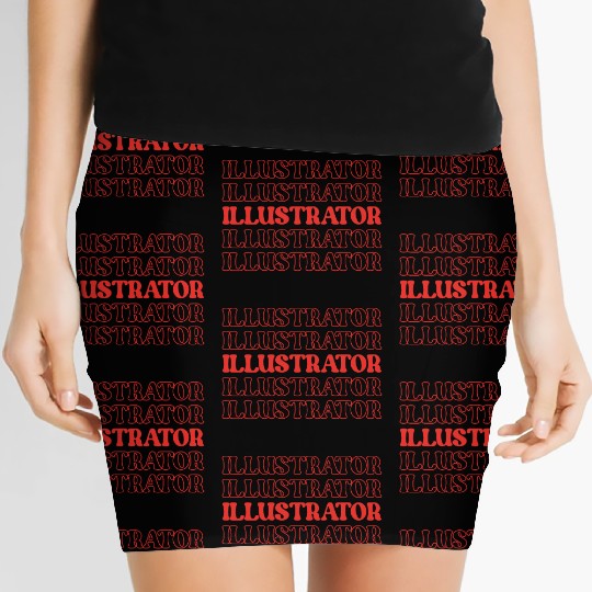 Illustrator Artist Graphic Designer Image Creator Women's Mini Skirts