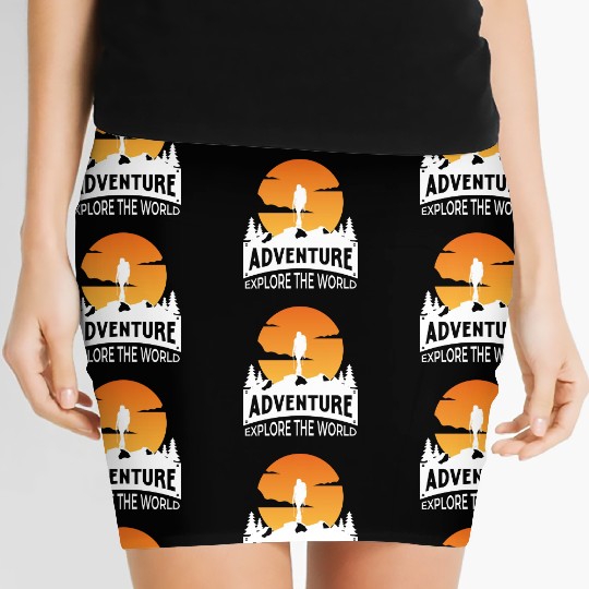 Hiking Trip Outdoor Adventure Vacation Women's Mini Skirts