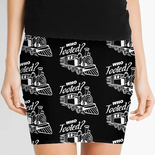 Who Tooted? Railroad Engineer Gift Women's Mini Skirts