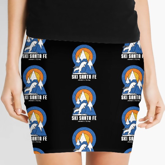 Retro Ski Santa Fe White Fox Women's Mini Skirts