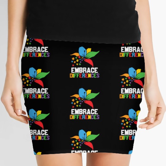 Embrace Differences Autism Flower 2 Women's Mini Skirts