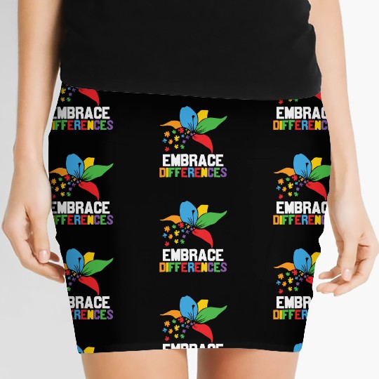 Embrace Differences Autism Flower 2 Women's Mini Skirts