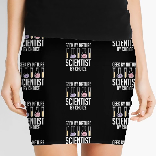 Geek by Nature, Scientist by Choice Nerdy Scientis Women's Mini Skirts