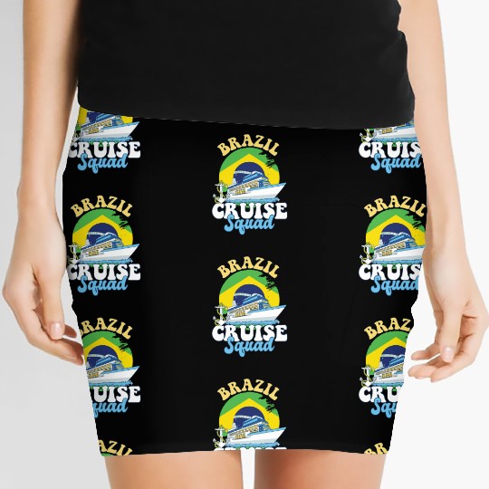 Brazil Cruise Squad Family Vacation Trip Women's Mini Skirts