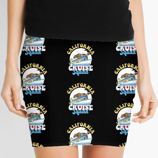 California Cruise Squad Family Vacation Trip Women's Mini Skirts