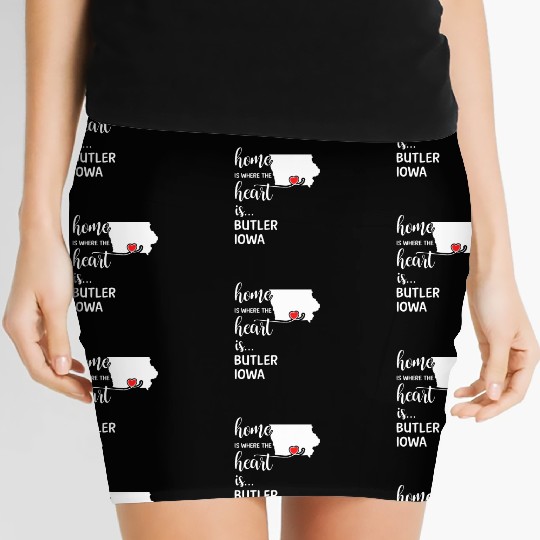 Butler County Iowa Is Where My Heart Is Gift Women's Mini Skirts