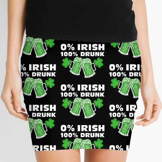 0 % Irish 100 % Drunk Women's Mini Skirts