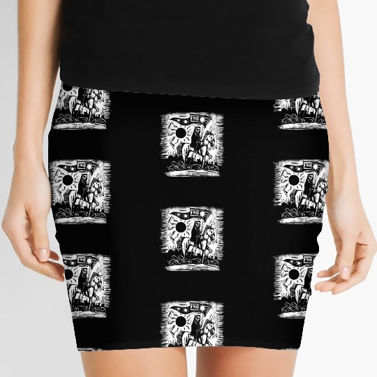Tarot Death Card Blackcraft Women's Mini Skirts