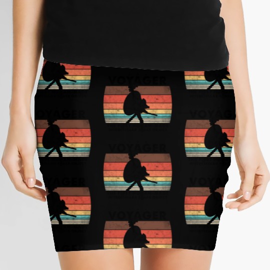 Voyager 1977 Retro Space Probe Mission Women's Mini Skirts