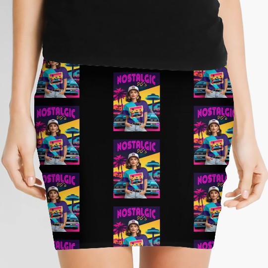 NOSTALGIC 90S THROWBACK Women's Mini Skirts