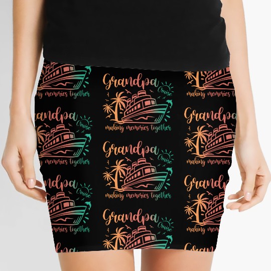 Grandpa Cruise 2023 Making Memories Together Famil Women's Mini Skirts