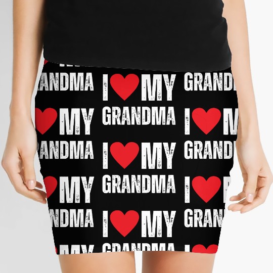 I Love My Grandma Women's Mini Skirts