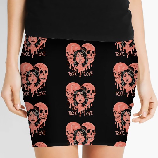 Toxic Love Valentine Couple Women's Mini Skirts