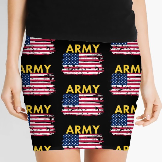 US Army and the tattered old flag Women's Mini Skirts