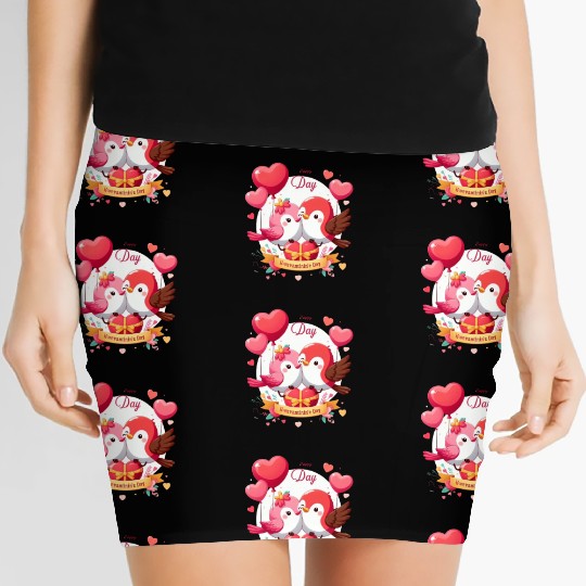 Valentine Day Simpl Women's Mini Skirts