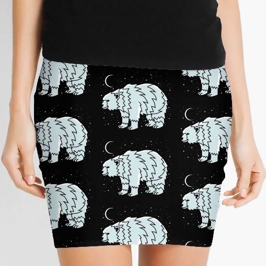 Tribal Polar Bear Indigenous Gift Women's Mini Skirts