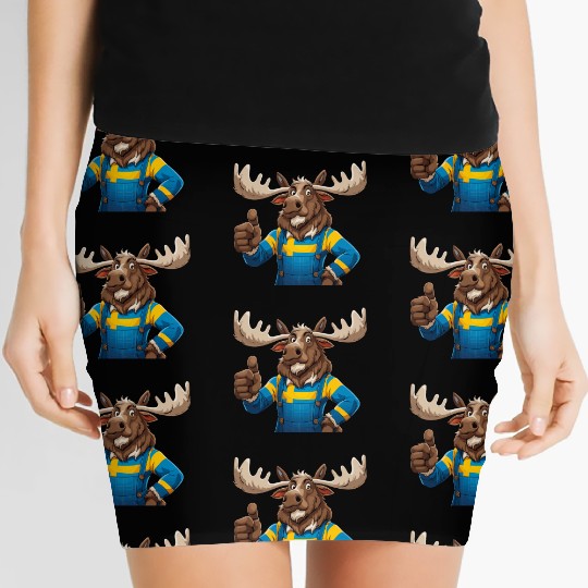 Swedish elk Women's Mini Skirts