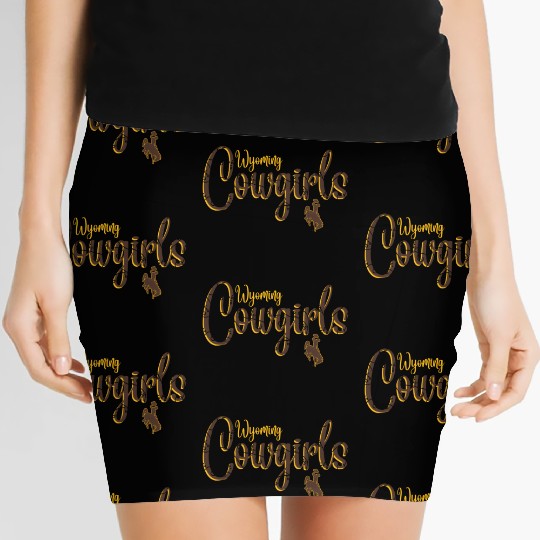Wyoming Cow 'S Floral Script Women's Mini Skirts