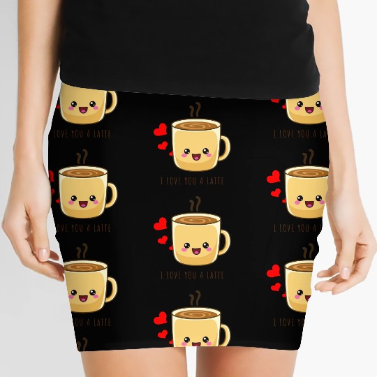 i love you a latte Women's Mini Skirts