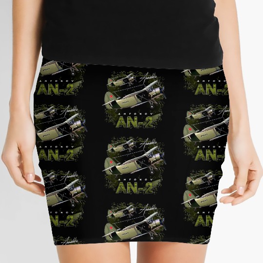 Antonov AN-2 Vintage Russian Aircraft Women's Mini Skirts