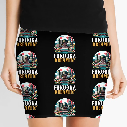 Fukuoka Japan Country Travel Vacation Japanese Women's Mini Skirts