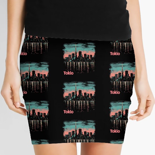 Tokyo Skyline Women's Mini Skirts