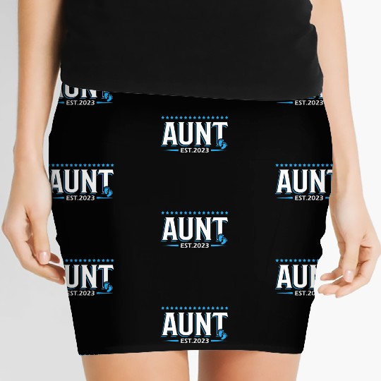 Aunt Est 2023 Baby Birth Babysitting Babysitter Women's Mini Skirts