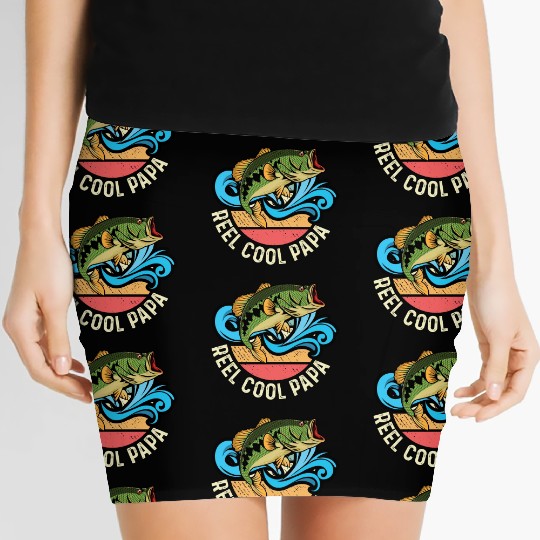 Reel Cool Papa Fishing Captain Gift Women's Mini Skirts
