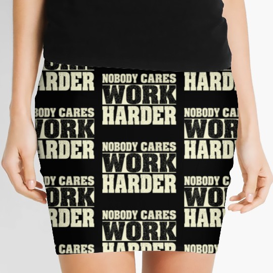 Nobody Cares Work Harder Fitness Workout Gym Women's Mini Skirts
