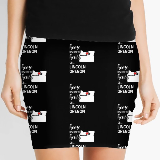 Lincoln County Oregon Is Where My Heart Is Gift Women's Mini Skirts