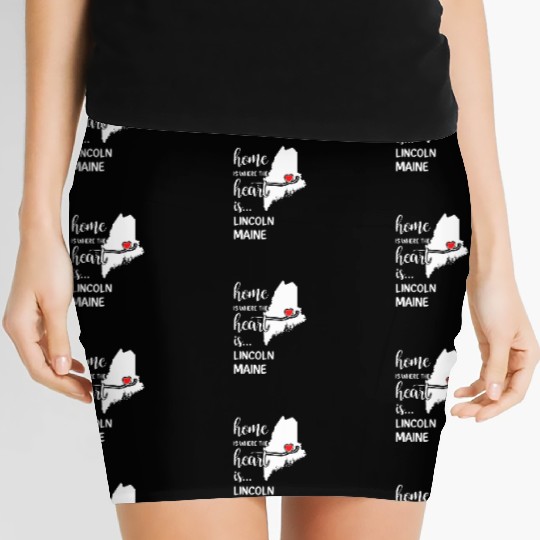 Lincoln County Maine Is Where My Heart Is Gift Women's Mini Skirts