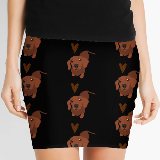 Dachshund Women's Mini Skirts, Funny Gift for Dachshund Lover
