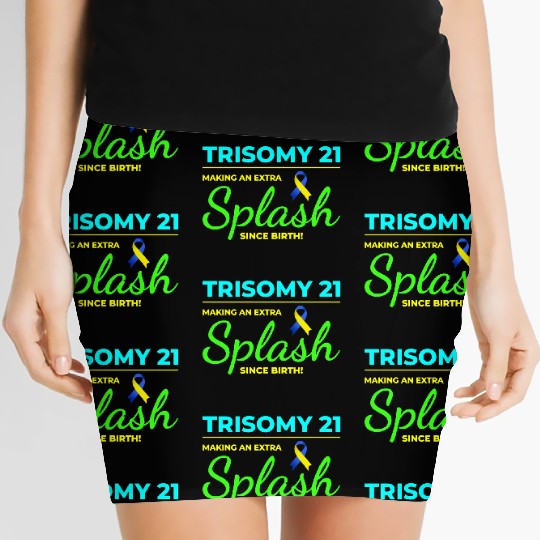 Down Syndrome Awareness Trisomy 21 Splash Women's Mini Skirts