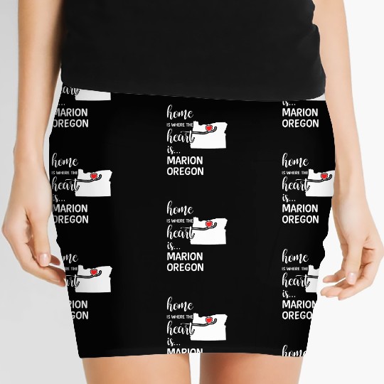 Marion County Oregon Is Where My Heart Is Gift Women's Mini Skirts
