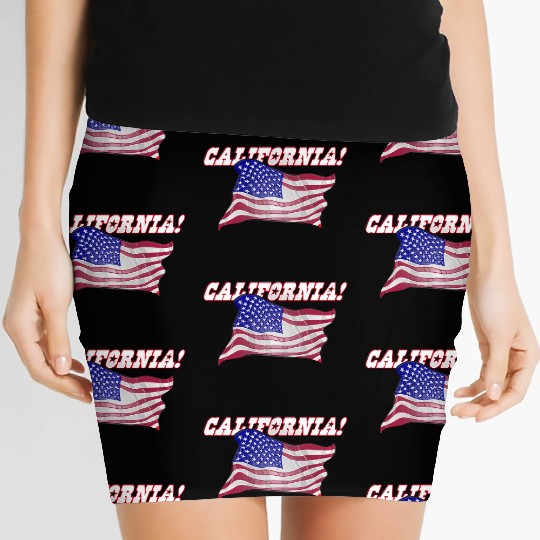 California Usa Flag Women's Mini Skirts