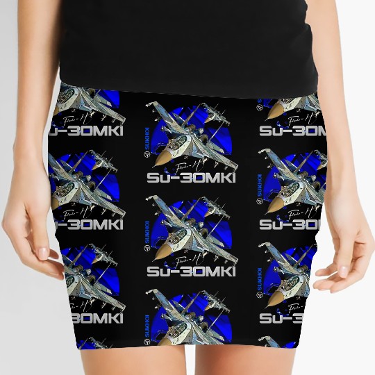 Sukhoi SU-30 MKI Russian Fighterjet Women's Mini Skirts