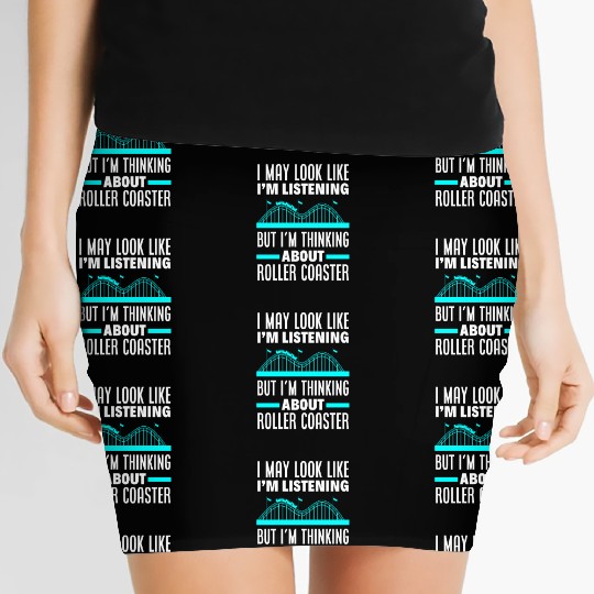 Roller Coaster Wooden Coaster Amusement Park Women's Mini Skirts