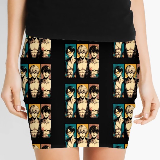 Muscle Gym Sportsman Anime Manga Husbando Otaku Women's Mini Skirts