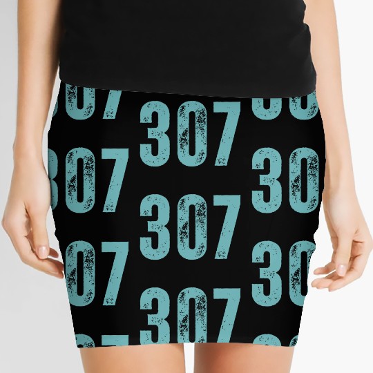 307 Area Code Wyoming Women's Mini Skirts