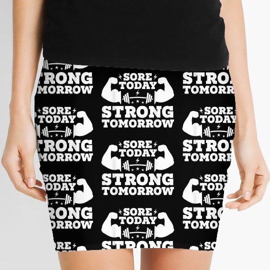 Motivational Fitness Gym Exercise Women's Mini Skirts