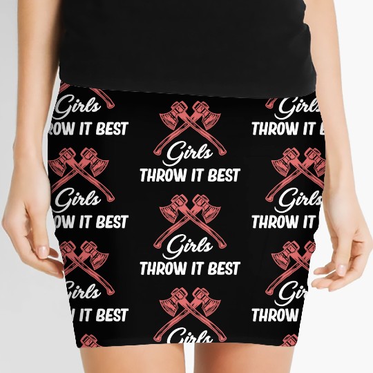 Girls Throw It Best Axe Throwing Chainsaw Women's Mini Skirts